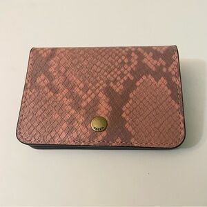 Fossil Snake Print Pattern Small Wallet